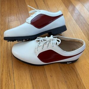 Women’s Nike White and Maroon Athletic Golf Shoes Sport 7.5